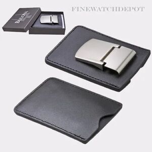 Bulova Elegant Silver and Black Card/Money Clip